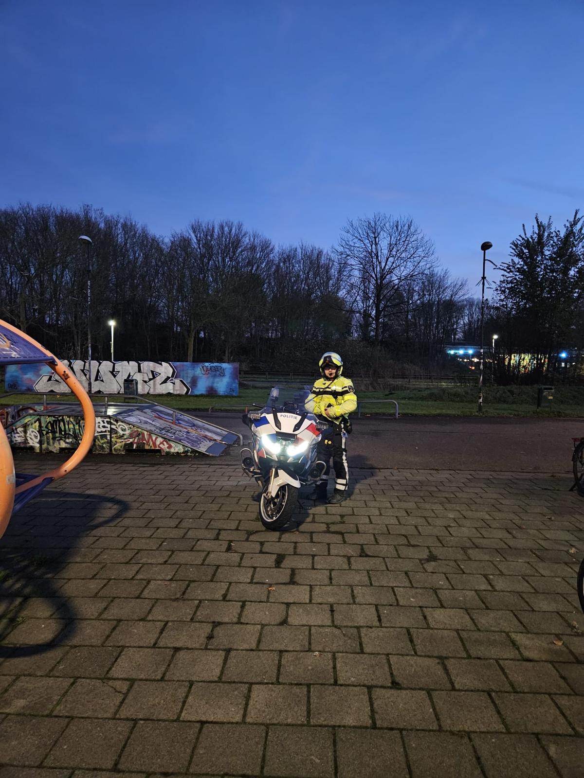 Ook motorrijders zijn aanwezig